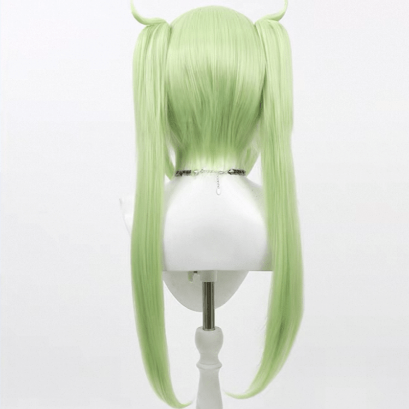 L - email Wig Blue Archive Highlander Railroad School Green Cosplay Wig - lemailwigs