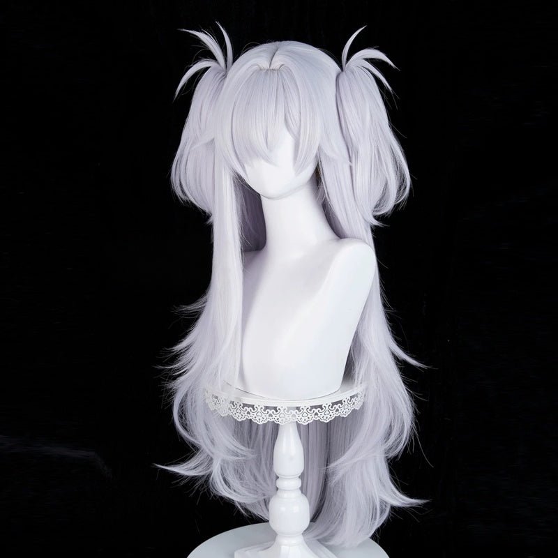 L - email Wig Blue Archive Itagaki Kanoe Silver Purple 90cm Long Halloween Cosplay Wig - lemailwigs
