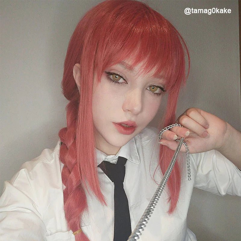 L - email Wig Chainsaw Man Makima Cosplay Costume And Wig Full Set - lemailwigs