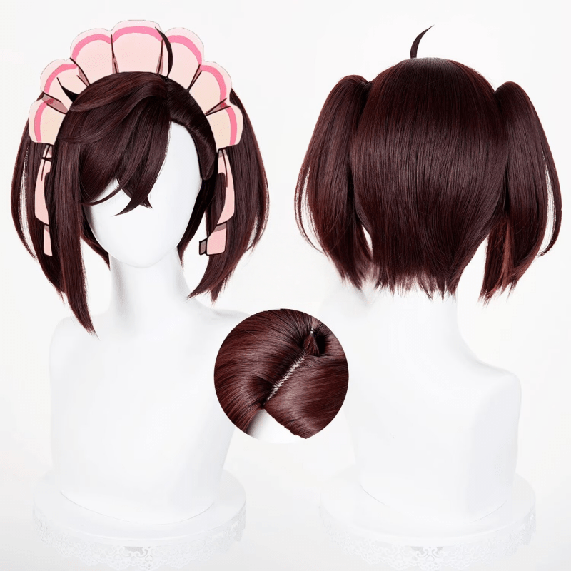 L - email Wig Dandadan Momo Ayase Maid Short Cosplay Wig - lemailwigs