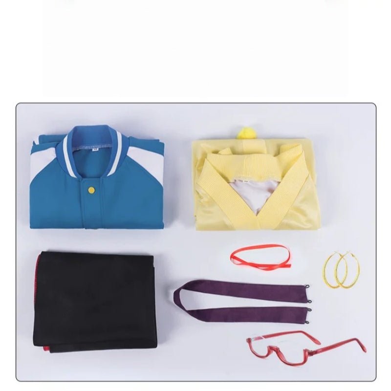 L - email Wig Dandadan Seiko Ayase Set And Wig Anime Halloween Cosplay Costume Full Set - lemailwigs