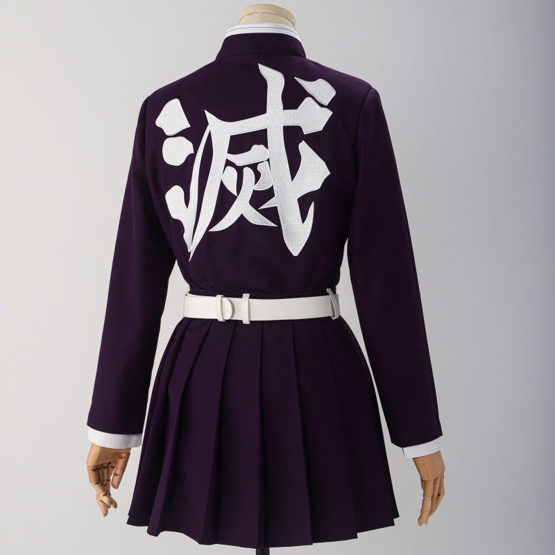 L - email Wig Demon Slayer Kimetsu no Yaiba Kanroji Mitsuri Uniform Halloween Cosplay Costume And Wig Full Set - lemailwigs