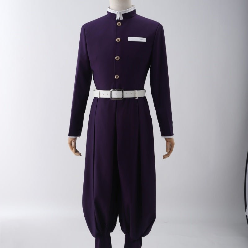 L - email Wig Demon Slayer Kocho Shinobu Uniform Halloween Cosplay Costume And Wig Full Set - lemailwigs