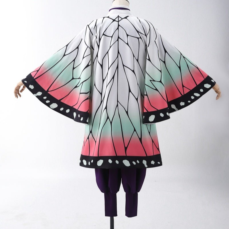 L - email Wig Demon Slayer Kocho Shinobu Uniform Halloween Cosplay Costume And Wig Full Set - lemailwigs