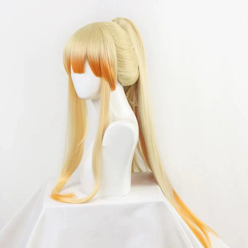 L - email Wig Demon Slayer Zenitsu Agatsuma Uniform Halloween Cosplay Costume And Wig Full Set - lemailwigs