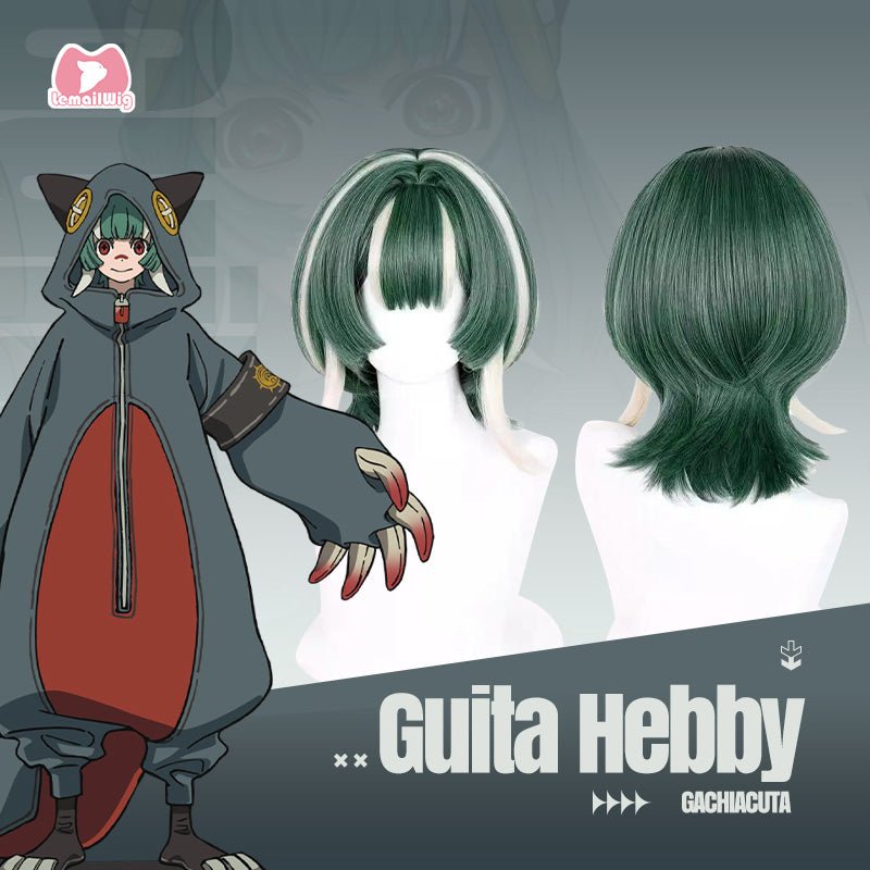 L - email Wig GACHIACUTA Guita Hebby Color mixing Short Cosplay Wig - lemailwigs