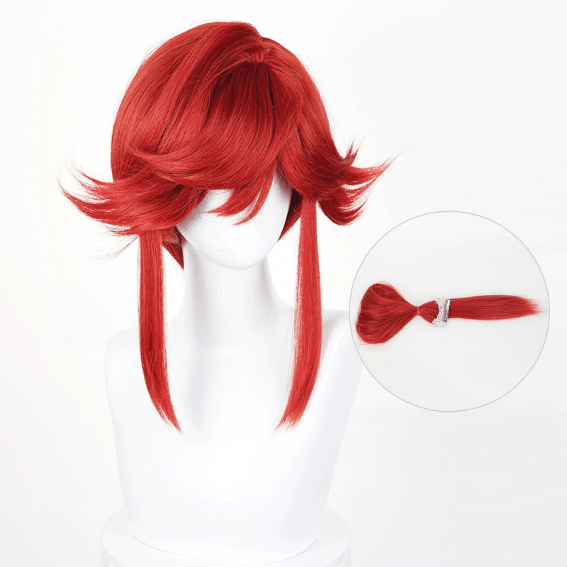 L - email Wig Gachiakuta Riyo Red Cosplay Wig - lemailwigs