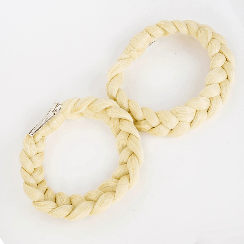 L - email Wig Genshin Impact Jahoda Gold Double Braids Halloween Cosplay Wig - lemailwigs