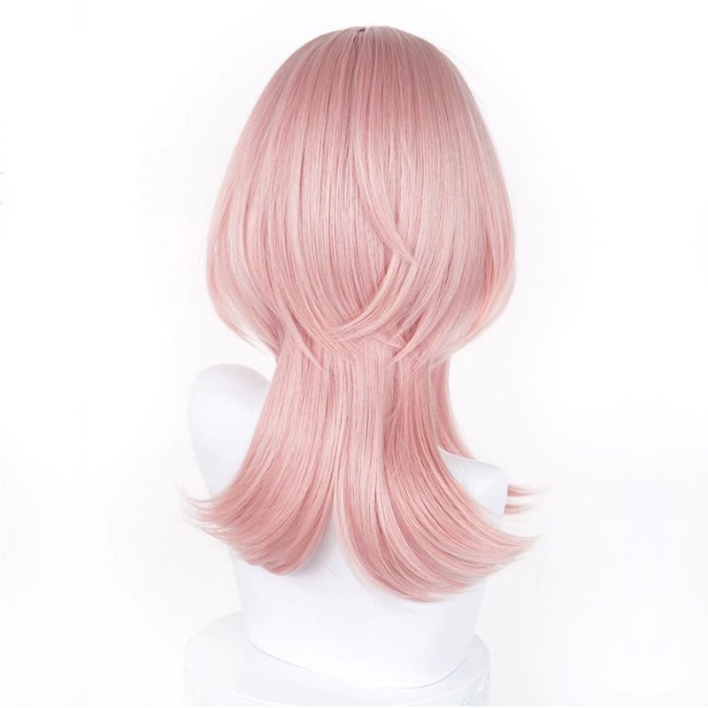 L - email Wig Genshin Impact Linnea Ponytail Pink Cosplay Wig - lemailwigs