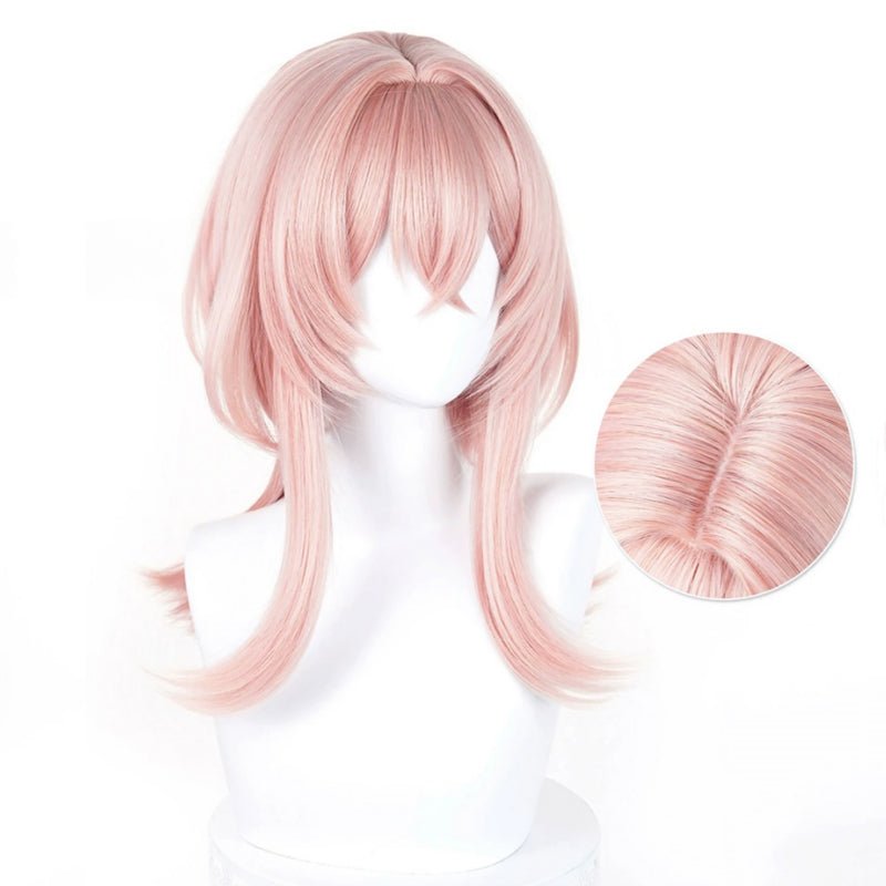 L - email Wig Genshin Impact Linnea Ponytail Pink Cosplay Wig - lemailwigs
