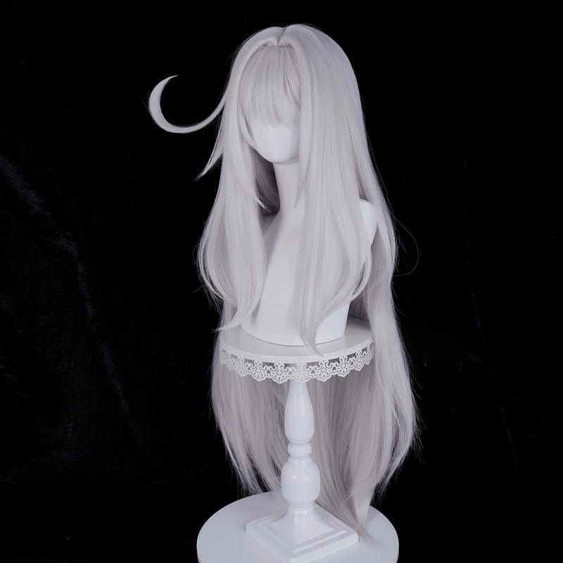 L - email Wig Genshin Impact Ronova Gray 98cm Halloween Cosplay Wig - lemailwigs
