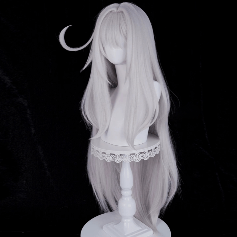 L - email Wig Genshin Impact Ronova Gray 98cm Halloween Cosplay Wig - lemailwigs