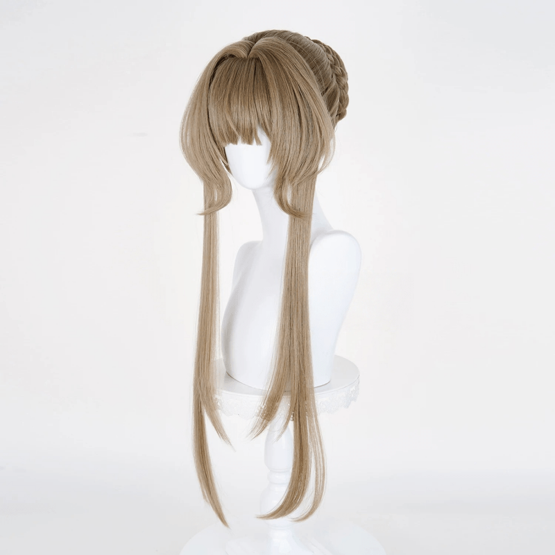 L - email Wig Genshin Impact Sandrone Marionette Brown 75cm Halloween Cosplay Wig - lemailwigs