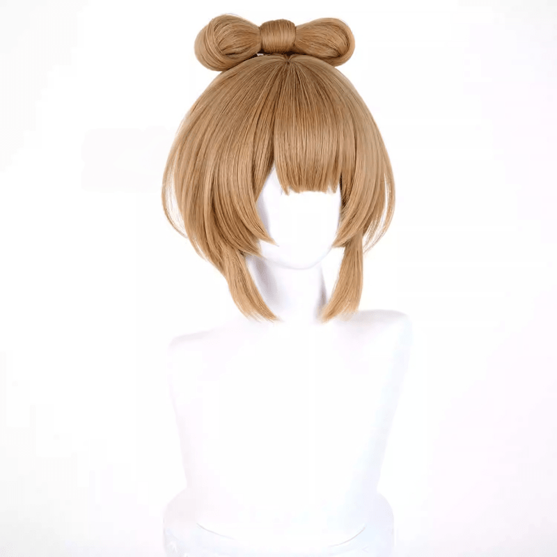 L - email Wig Genshin Impact Yaoyao Brown 30cm Cosplay Wig - lemailwigs