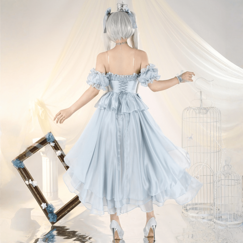 L - email Wig GODDESS OF VICTORY: NIKKE Cinderella: Glass Princess Cosplay Costume - lemailwigs