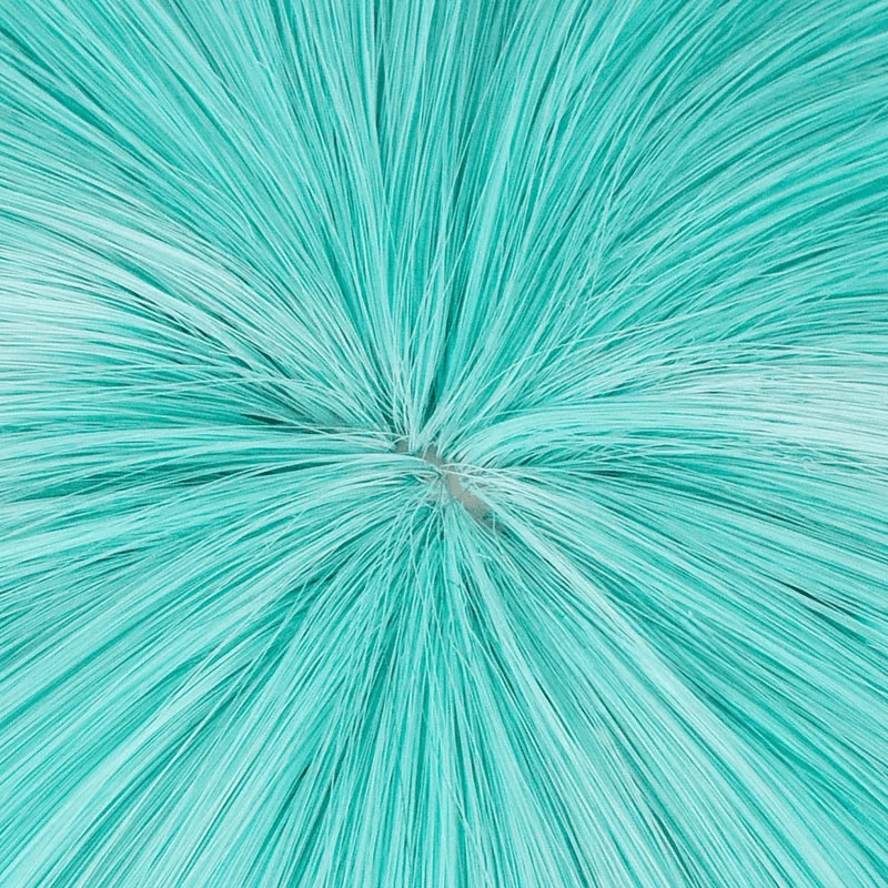 L - email Wig Hatsune Miku Blue Green 115cm Double Braids Cosplay Wig - lemailwigs