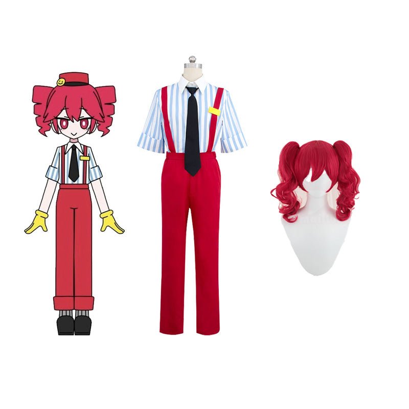 L - email Wig Hatsune Miku Kasane Teto Mesmerizer Red Cosplay Halloween Costume and Wig Kit - lemailwigs