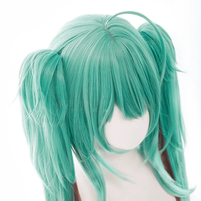 L - email Wig Hatsune Miku Rascal the Raccoon 120cm Double Braids Cosplay Wig - lemailwigs