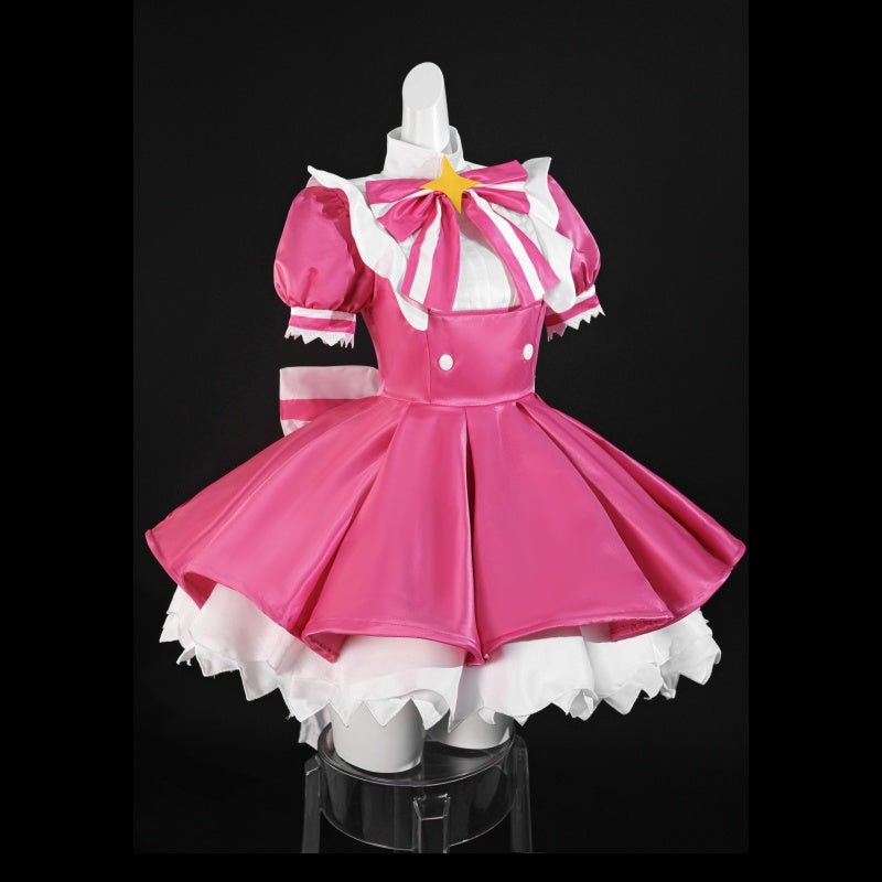 L - email Wig Hatsune Miku Retry Now Pink Dress Magical Cosplay Costume Wig Full Set - lemailwigs