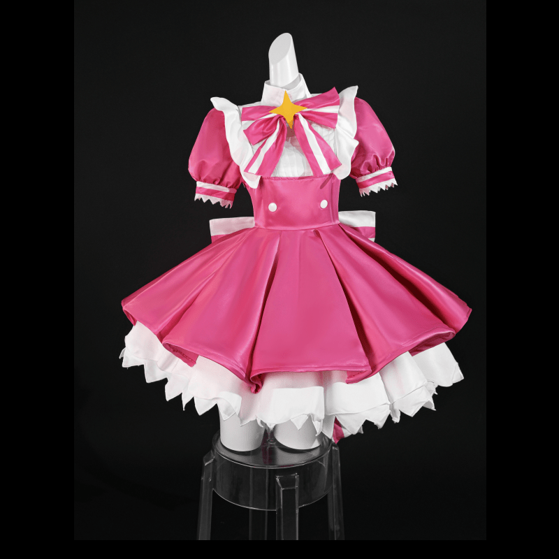 L - email Wig Hatsune Miku Retry Now Pink Dress Magical Cosplay Costume Wig Full Set - lemailwigs