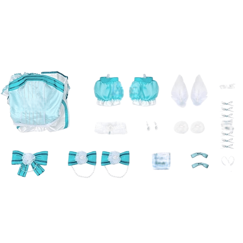 L - email Wig Hatsune Miku Swan Lake Miku Cosplay Costume And Wig Full Set - lemailwigs