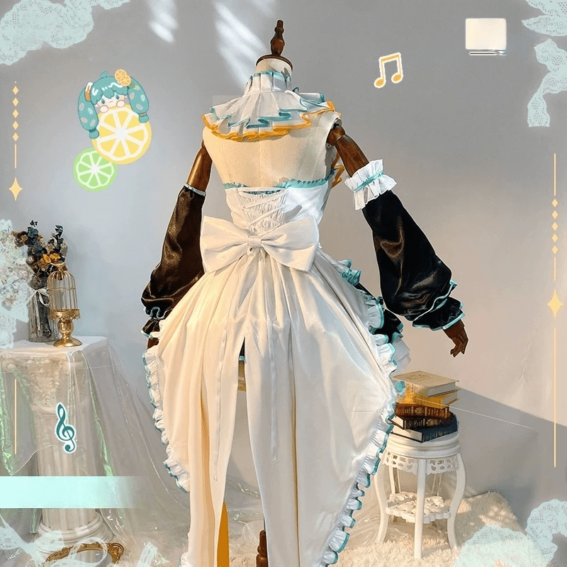 L - email Wig Hatsune Miku X Dairy Queen Lolita Skirt Cosplay Costume - lemailwigs