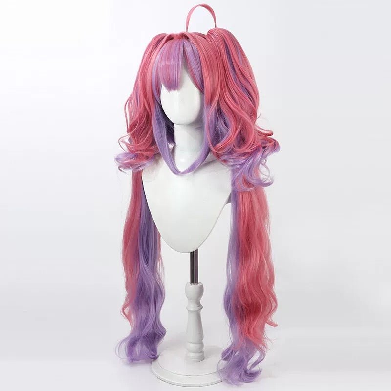 L - email Wig Hololive Kikirara Vivi Pink - purple Gradient 90cm Cosplay Wig - lemailwigs