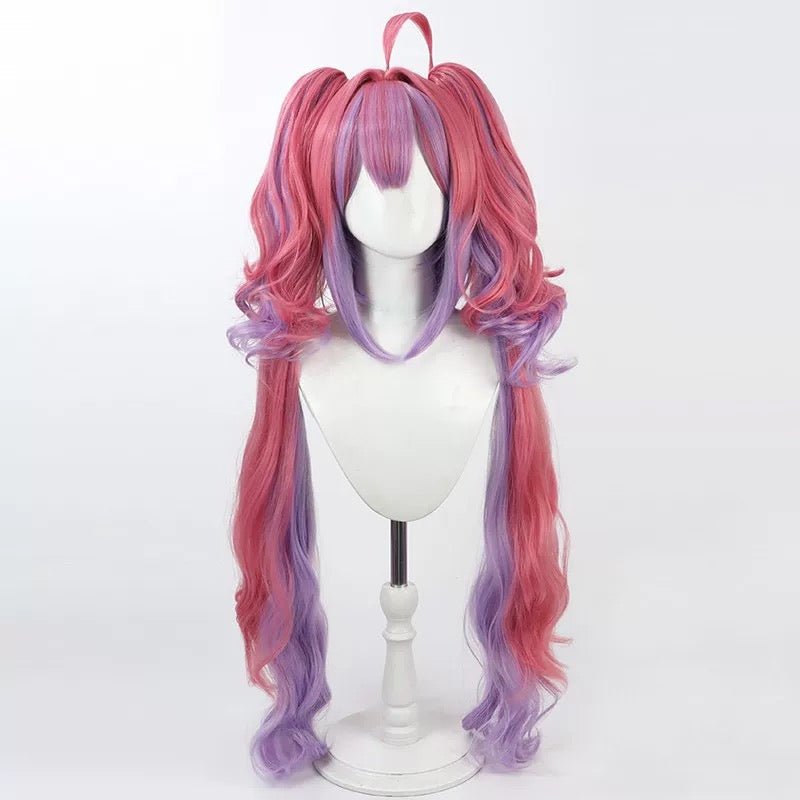 L - email Wig Hololive Kikirara Vivi Pink - purple Gradient 90cm Cosplay Wig - lemailwigs
