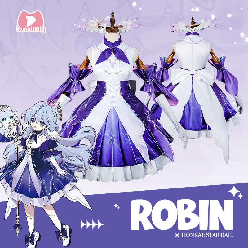L - email Wig Honkai: Star Rail Robin Cosplay Costume - lemailwigs
