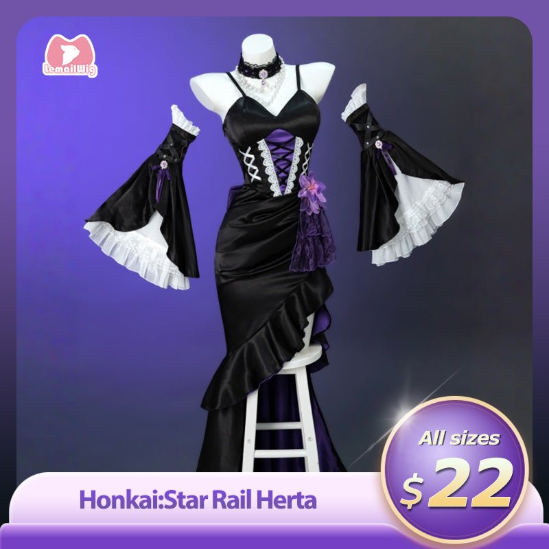 L - email Wig Honkai:Star Rail Herta Fanart Cosplay Costume - lemailwigs