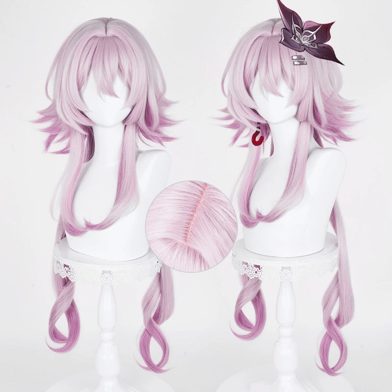 L - email Wig Honkai:Star Rail March 7th 100cm Long Cosplay Wig - lemailwigs