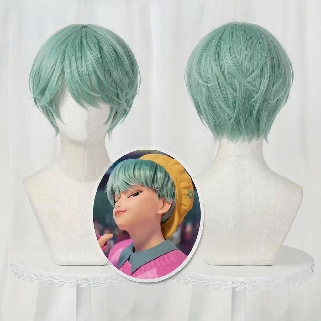 L - email Wig Huntr/x Kpop Demon Hunter Saja Boys Baby Mystery Cosplay Sweater(M - XL)And Wig - lemailwigs