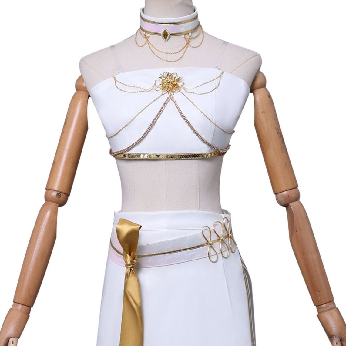 L - email Wig Kpop Demon Hunter Mira White Outfit Full Set (XS - XXXL) - lemailwigs