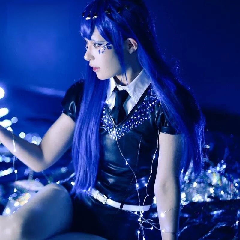 L - email Wig Land Of The Lustrous Lapis Lazuli Blue 100cm Straight Cosplay Wig - lemailwigs