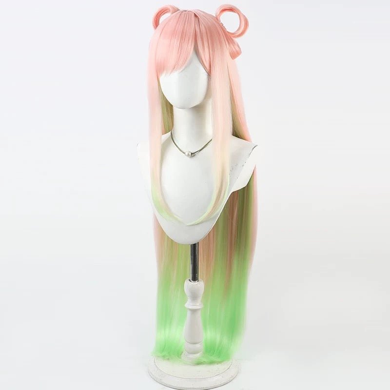 L - email Wig League of Legends Mythmaker Irelia Pink Green Long 100cm Cosplay Wig - lemailwigs