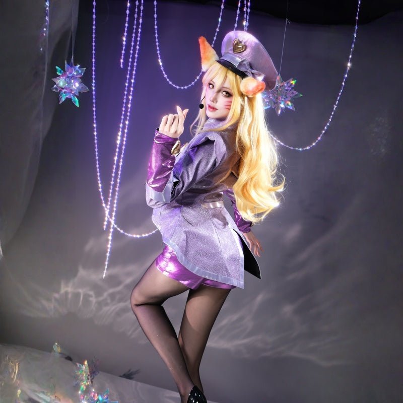 L - email Wig League of Legends Popstar Ahri Cosplay Costume - lemailwigs