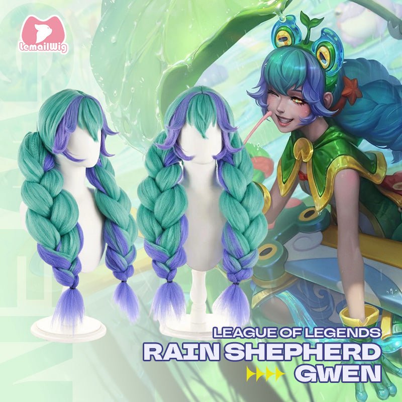 L - email Wig League of Legends Rain Shepherd Gwen Cosplay Wig - lemailwigs
