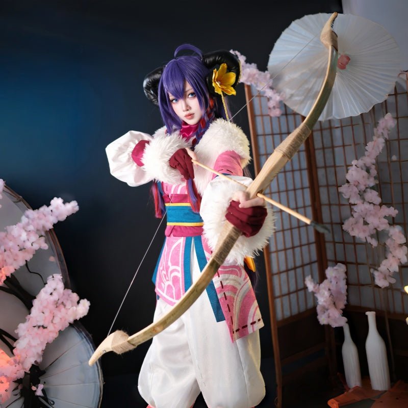 L - email Wig League of Legends Spirit Blossom Kindred Cosplay Costume And Wig Full Set - lemailwigs