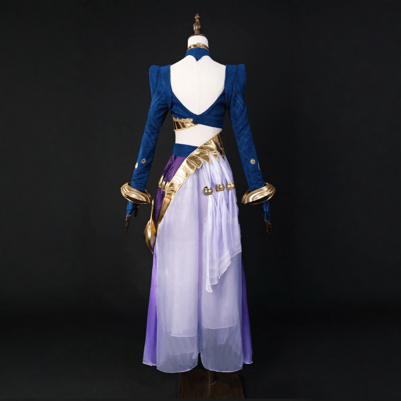 L-email Wig League of Legends Yunara Purple Cosplay Costume Wig Full Set - lemailwigs