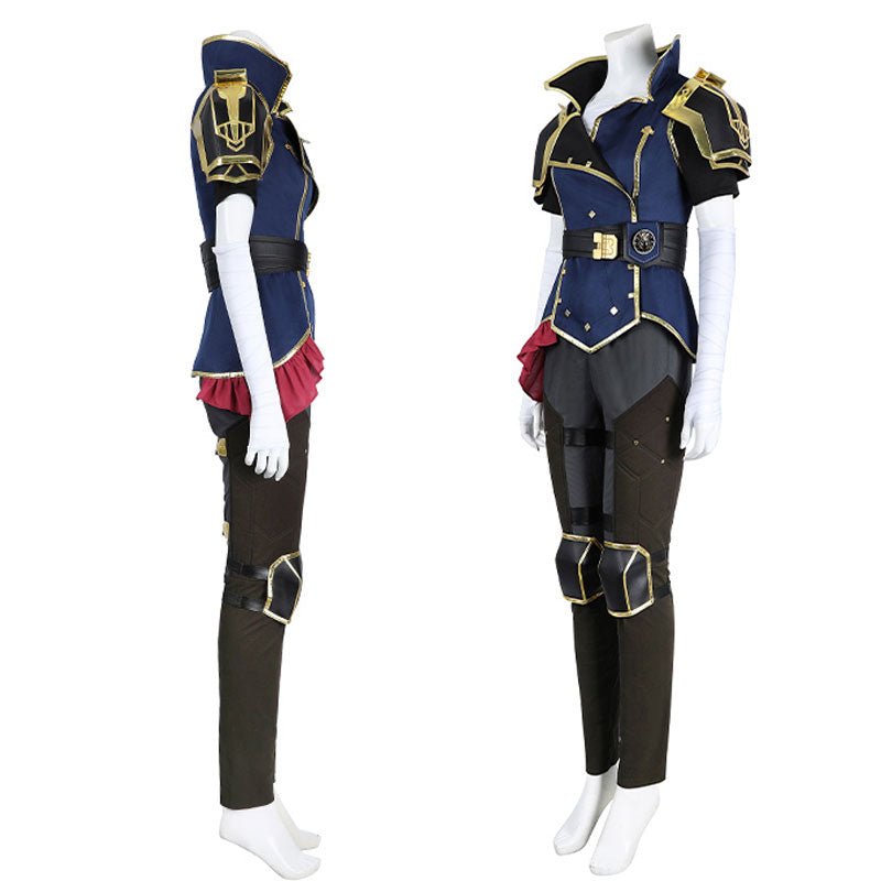 L - email Wig LOL Arcane Season 2 Vi Cosplay Costume Halloween Costume And Wig Kit - lemailwigs