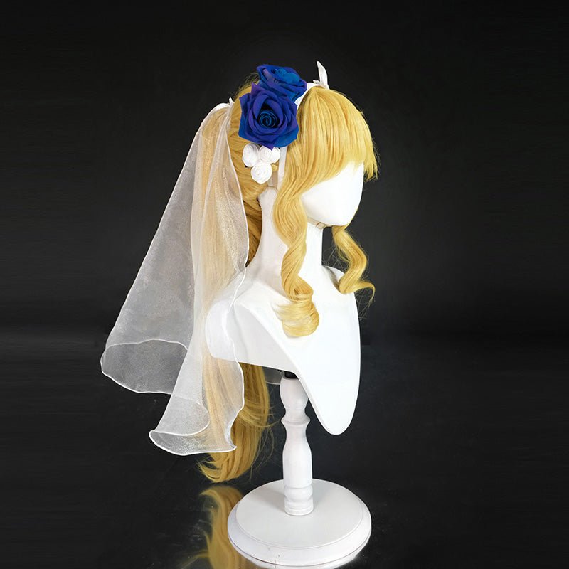 L - email Wig LOL Crystal Rose Lux White Cosplay Costume Wig Full Set - lemailwigs