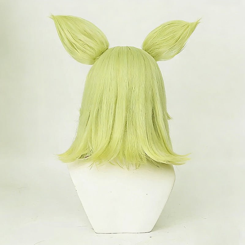 L - email Wig LOL Zeri The Spark Of Zaun 40cm Green Cosplay Wig - lemailwigs