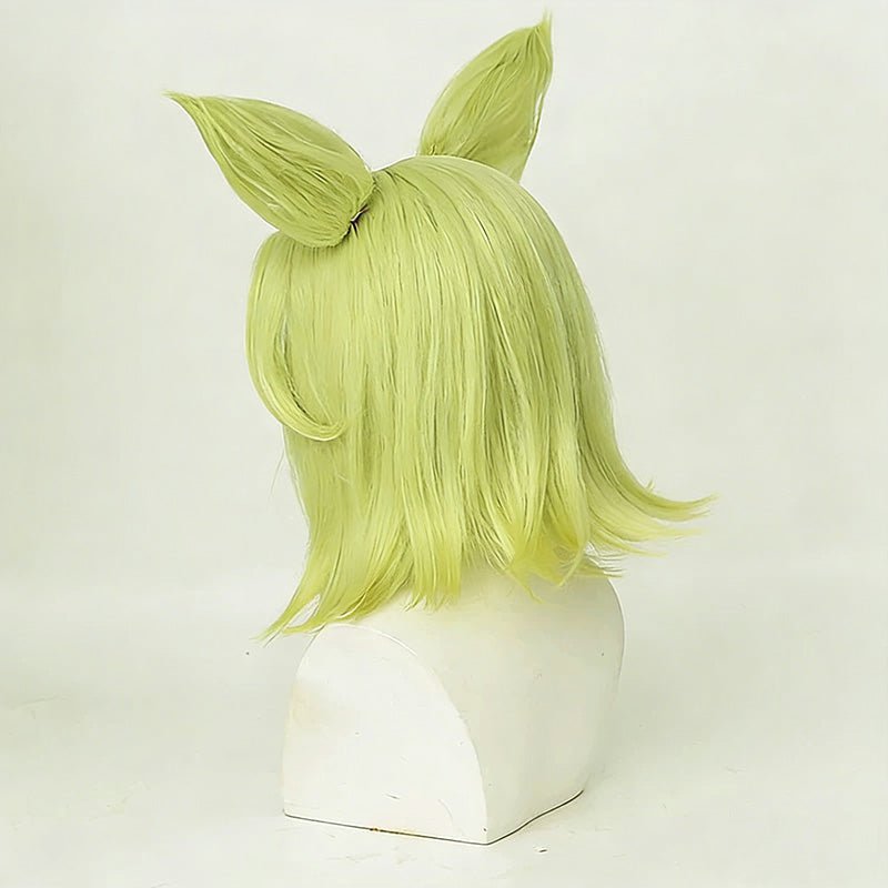 L - email Wig LOL Zeri The Spark Of Zaun 40cm Green Cosplay Wig - lemailwigs