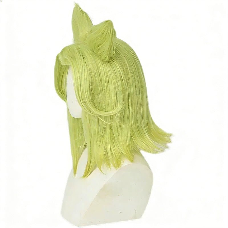 L - email Wig LOL Zeri The Spark Of Zaun 40cm Green Cosplay Wig - lemailwigs