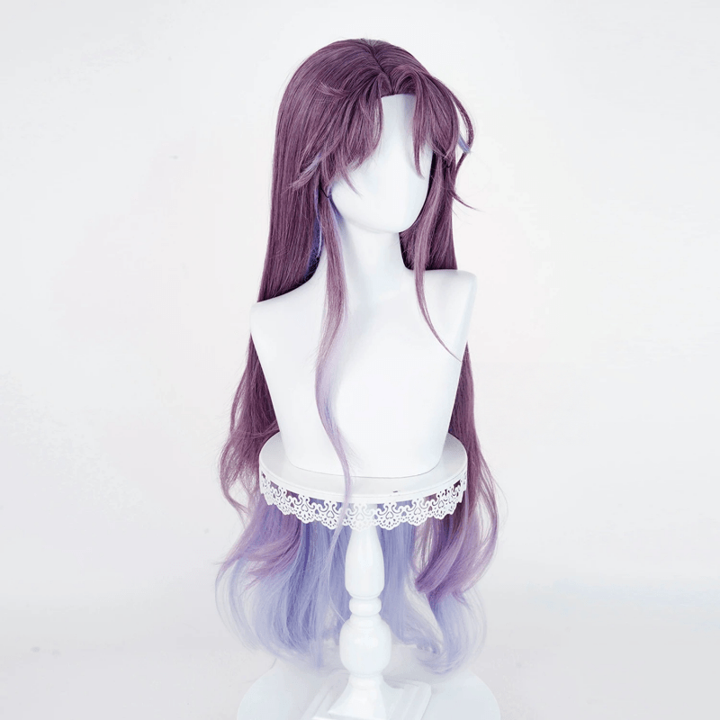 L - email Wig Love and Deepspace Rafayel Purple Mixed 100cm Long Halloween Cosplay Wig - lemailwigs