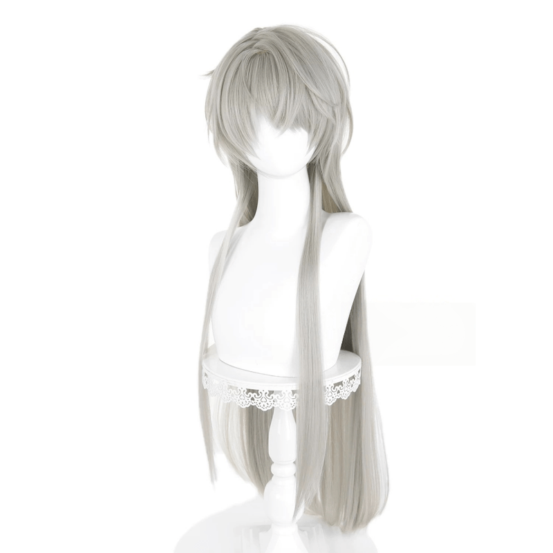 L - email Wig Love and Deepspace Xavier Grey 90cm Long Straight Halloween Cosplay Wig - lemailwigs