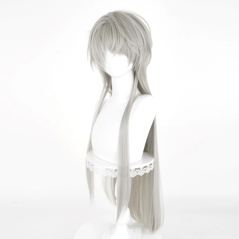 L - email Wig Love and Deepspace Xavier Grey 90cm Long Straight Halloween Cosplay Wig - lemailwigs