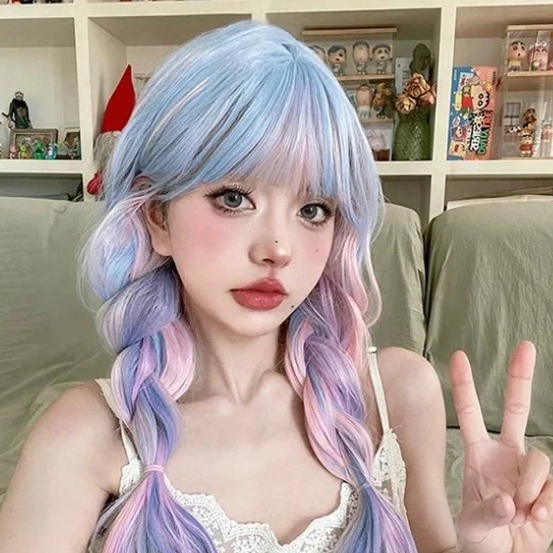 L - email Wig Multicolor Mix Lolita 68cm Wig - lemailwigs