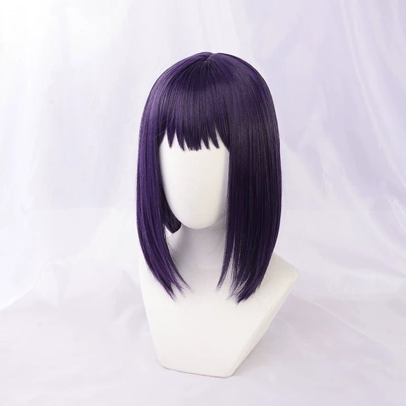 L - email Wig My Dress - Up Darling Kuroe Shizuku Dark Purple Short Halloween Cosplay Wig - lemailwigs