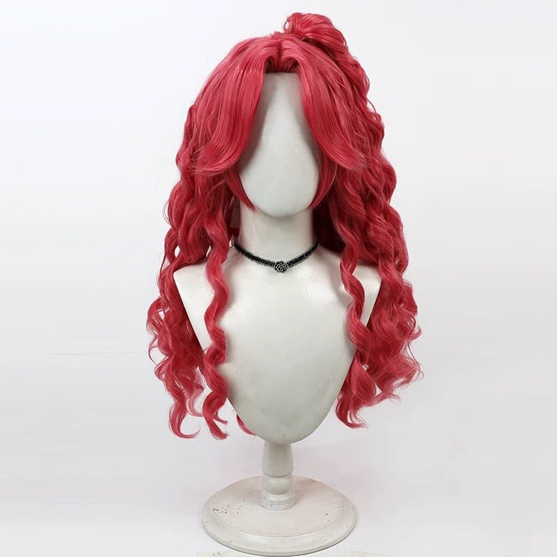 L - email Wig My Little Pony Pinkie Pie Red Curls 65cm Halloween Cosplay Wig - lemailwigs